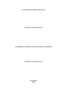 as diferentes no&ccedil;&otilde;es de moda em roland barthes