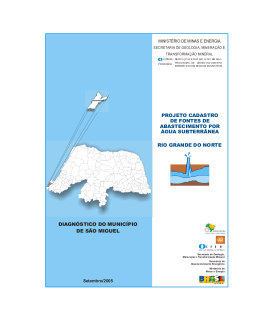 DIAGN&Oacute;STICO DO MUNIC&Iacute;PIO DE S&Atilde;O MIGUEL RIO