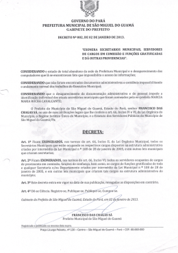 GOVERNO DO PAR&Aacute; PREFEITURA MUNICIPAL DE s&Atilde;O MIGUEL