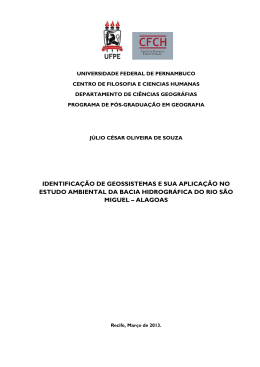 identifica&ccedil;&atilde;o de geossistemas e sua aplica&ccedil;&atilde;o no estudo ambiental