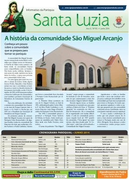 A hist&oacute;ria da comunidade S&atilde;o Miguel Arcanjo