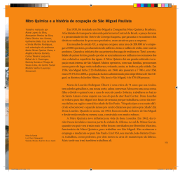 Nitro Qu&iacute;mica e a hist&oacute;ria de ocupa&ccedil;&atilde;o de S&atilde;o Miguel Paulista