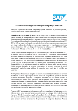 SAP anuncia estrat&eacute;gia acelerada para