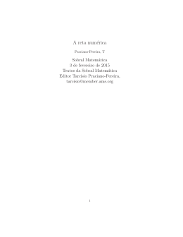 A reta num&eacute;rica - Sobral Matem&aacute;tica
