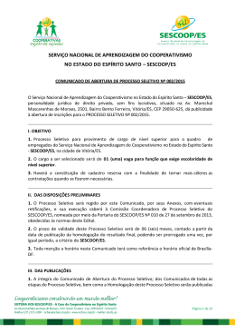 Edital do processo - Clique aqui para visualizar