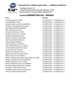 Curso: ADMINISTRACAO - MANHA