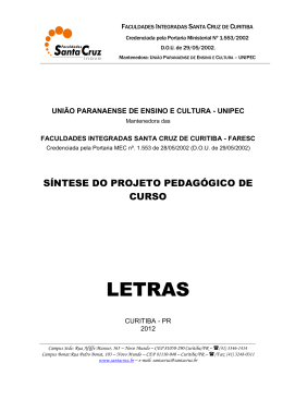 LETRAS - Faculdades Santa Cruz