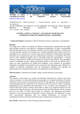 &ldquo;ENTRE A CRUZ E A ESPADA&rdquo;: AN&Aacute;LISE DE UM DILEMA