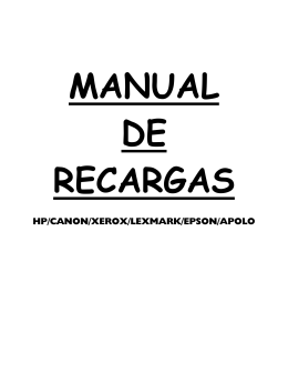 Page 1 MANUAL DE RECARGAS !"#$%$!&`(%&!)`&*#(+