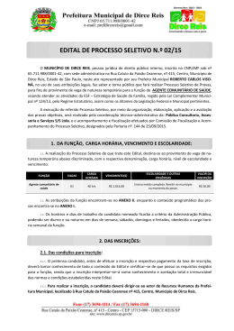 Edital do Processo Seletivo n.º 02-15