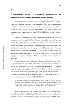 (re)produ&ccedil;&atilde;o da identidade territorial portuguesa no Rio