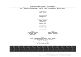 Ferramentas para a Promo&ccedil;&atilde;o de Cidades Seguras a partir da