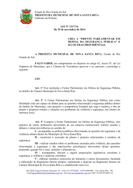 Lei 1217-2014 - Câmara de Vereadores de Nova Santa Rita A Casa