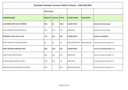 Resultado Preliminar Concurso P&uacute;blico Professor