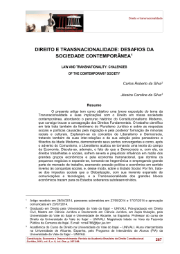 direito e transnacionalidade: desafios da sociedade