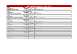 DELEGADOS REGIONAIS - 2014 - 2015