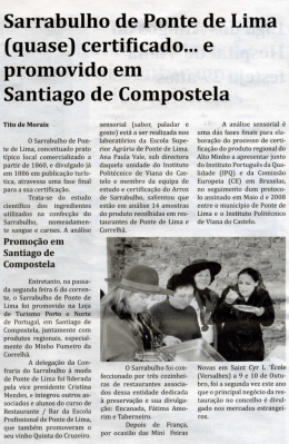 (quase) certificado... e promovido em Santiago de Compostela