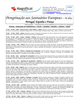 Peregrinação aos Santuários Europeus– 16 dias