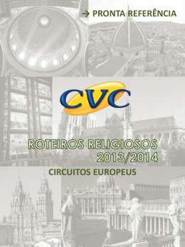 Pronta Refer&Atilde;&ordf;ncia Roteiros Religiosos 2013