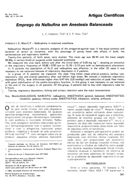Artigos Cient&iacute;ficos - Sociedade Brasileira de Anestesiologia