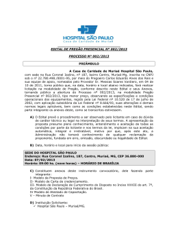 Edital Preg&atilde;o 002-2013 - Casa de Caridade de Muria&eacute; Hospital