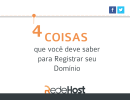 que você deve saber para Registrar seu
