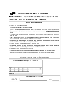 Ci&ecirc;ncias Econ&ocirc;micas - Uff - Universidade Federal Fluminense