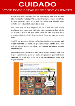 Imagine que você está numa feira de artesanato e teve uma