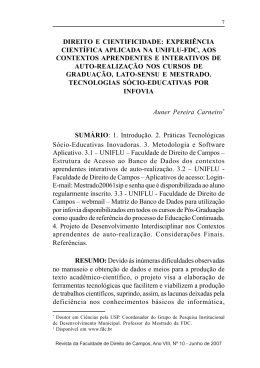 DIREITO E CIENTIFICIDADE: EXPERI&Ecirc;NCIA CIENT&Iacute;FICA