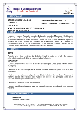 Direito Tribut&aacute;rio II