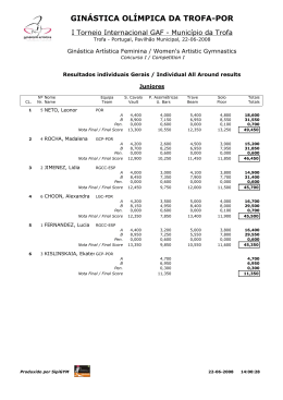 Seagate Crystal Reports - resul - Federação de Ginástica de Portugal