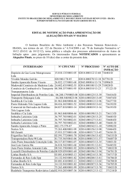 Edital de Notifica&ccedil;&atilde;o 14 - Ibama MS 30-07-2014