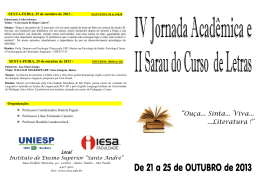 Ou&ccedil;a... Sinta... Viva... ...Literatura