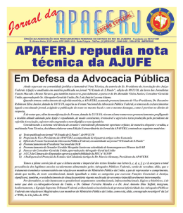 JORNAL DA APAFERJ 1 EDI&Ccedil;&Atilde;O ESPECIAL DEZEMBRO 2010