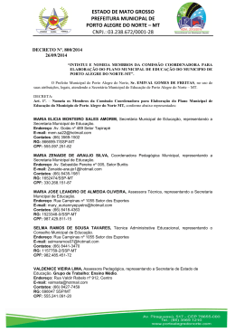 ESTADO DE MATO GROSSO PREFEITURA MUNICIPAL DE