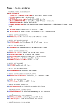 Anexo I &ndash; Se&ccedil;&otilde;es eleitorais - Sindifisco-MG