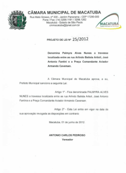 denomina palmyra alves nunes a travessa localizada entre as rua