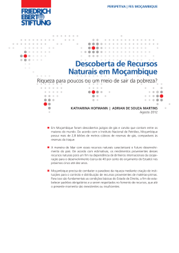 Descoberta de recursos naturais em Mo&ccedil;ambique