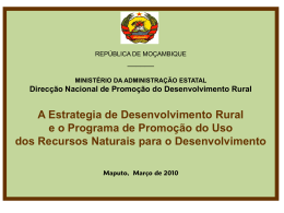 A Estrategia de Desenvolvimento Rural e o Programa de Promo&ccedil;&atilde;o