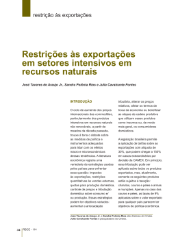 Restri&ccedil;&otilde;es &agrave;s exporta&ccedil;&otilde;es em setores intensivos em recursos naturais