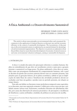 A &Eacute;tica Ambiental e o Desenvolvimento Sustent&aacute;vel