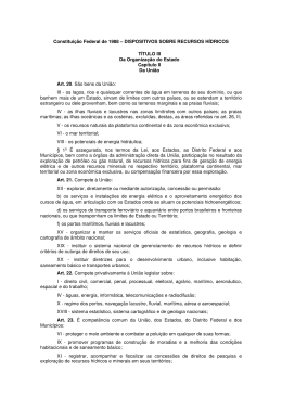 Constituição Federal de 1988 – DISPOSITIVOS SOBRE