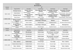 Hor&aacute;rio Biomedicina 2&ordm; 4&ordm;