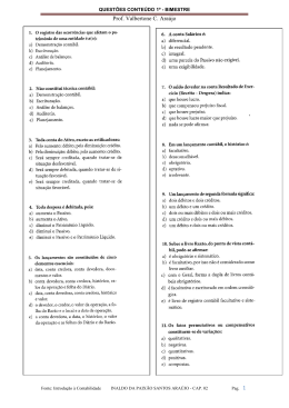 QUEST&Otilde;ES CONTE&Uacute;DO 1&ordm; - BIMESTRE