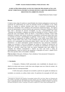 Cláudia Helena dos Santos Araújo - Seminário de Educação