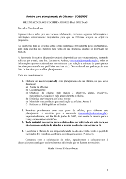 1 Roteiro para planejamento de Oficinas