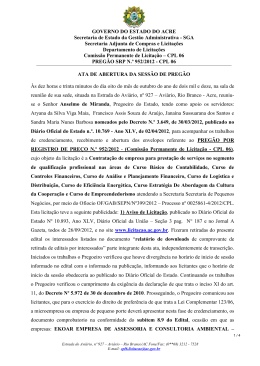 GOVERNO DO ESTADO DO ACRE Secretaria de Estado da Gest&atilde;o