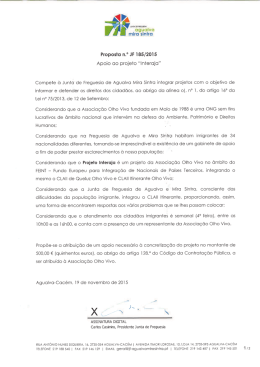 Proposta 185 2015 &ndash; Apoio ao Projeto Interaja