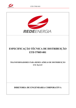 especifica&ccedil;&atilde;o t&eacute;cnica de distribui&ccedil;&atilde;o etd 57005-001