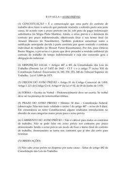 AVISO PREVIO - Professor Francisco Bruno Neto